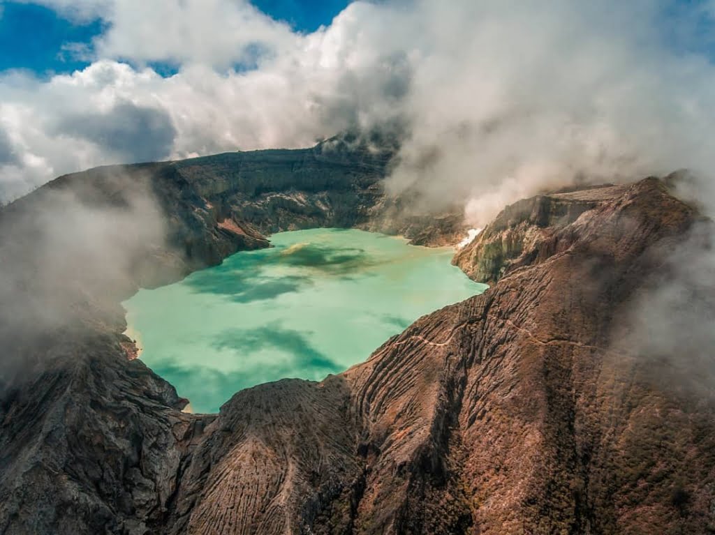 Kawah Ijen Crater Lake | the largest acidic lake in the world
