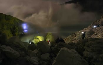 Kawah Ijen Volcano the Largest Acidic Lake in the World