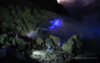Kawah Ijen Volcano the Largest Acidic Lake in the World