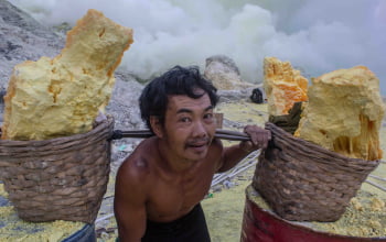 Kawah Ijen Sulfur Miner